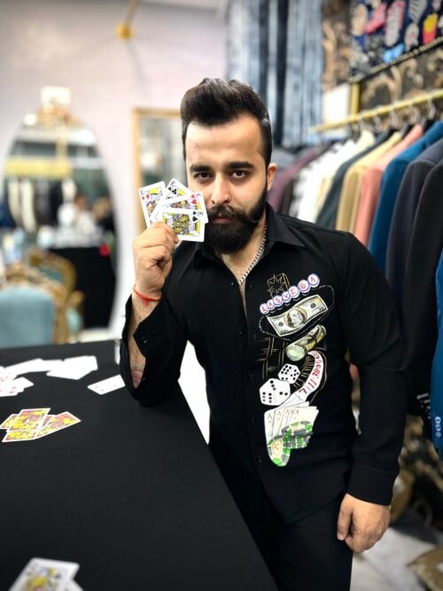 The playing cards handpainted shirt